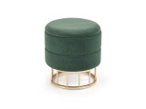 Taburetka Minty - tmavozelená / zlatá