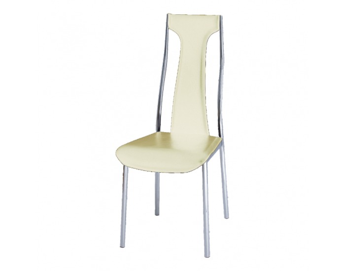 Jedálenská stolička Ria-Iris Y-257 - béžová ekokoža / chróm