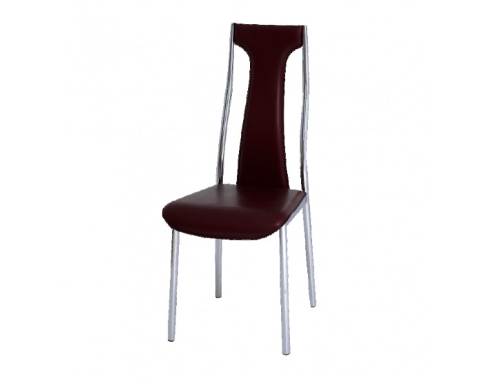 Jedálenská stolička Ria-Iris Y-257 - bordová ekokoža / chróm