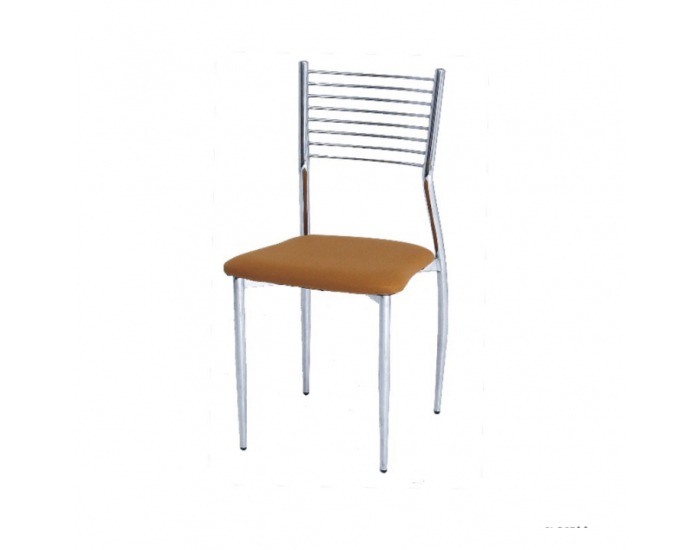 Jedálenská stolička Zaira TC-366 - hnedá látka / chróm