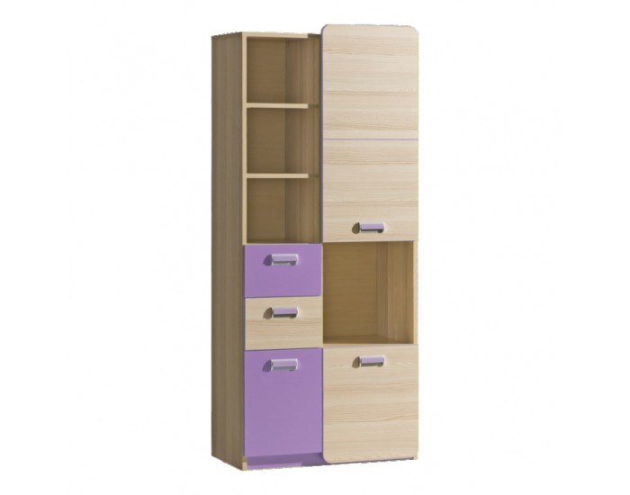 Regál Ego L7 - jaseň / fialová