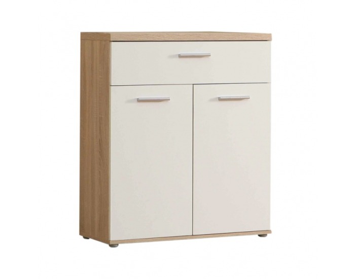 Dvojdverová komoda Winie WNK 431 - dub sonoma / biela