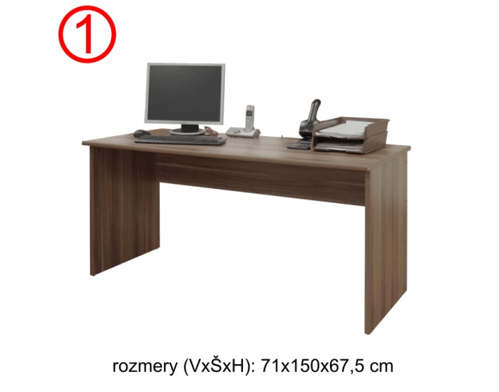 Kancelárska zostava Johan - slivka / biela