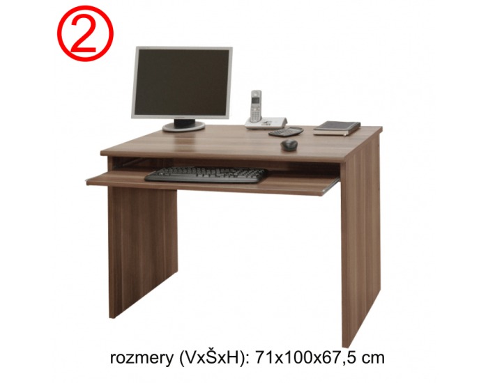 Kancelárska zostava Johan - slivka / biela