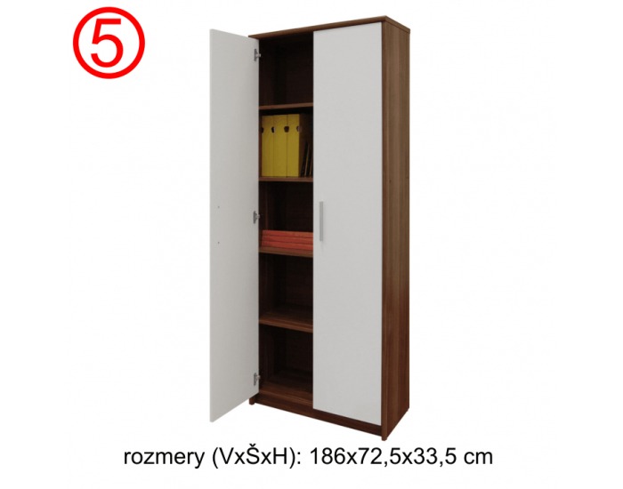 Kancelárska zostava Johan - slivka / biela