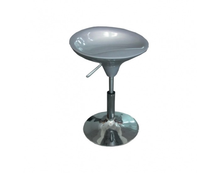 Barová stolička Karmin - strieborná / chróm