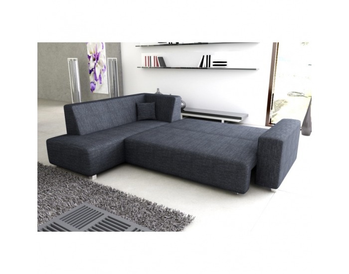 Rohová sedačka s rozkladom a úložným priestorom Colli L - hnedá