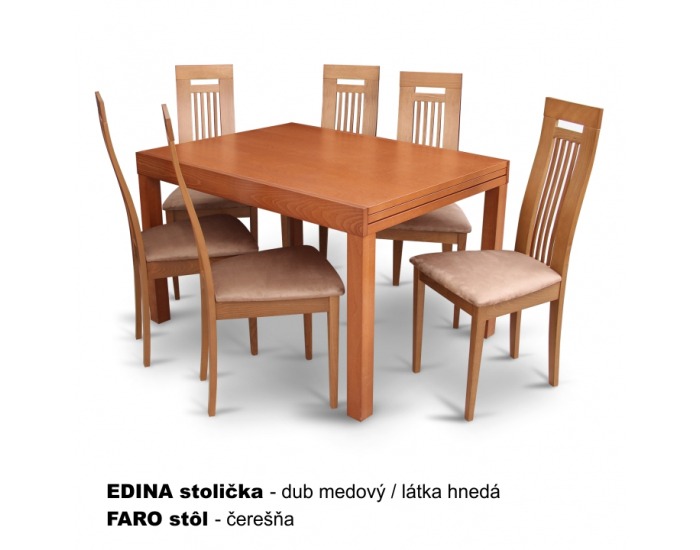 Jedálenská stolička Edina - dub / hnedá