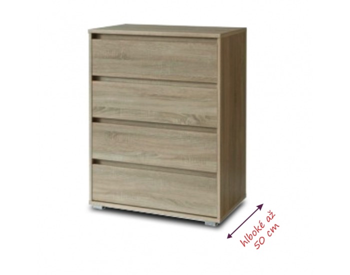 Zásuvková komoda Tasilo 4 - dub antický