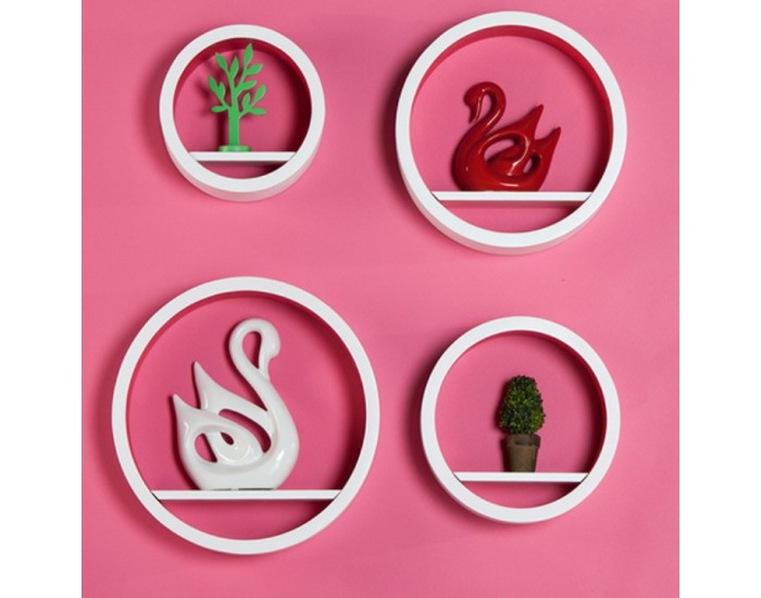 Poličky (4 ks) Ema - biela