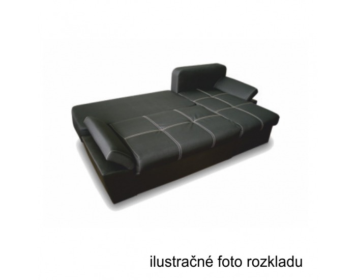 Rohová sedačka s rozkladom a úložným priestorom Ares P - sivá