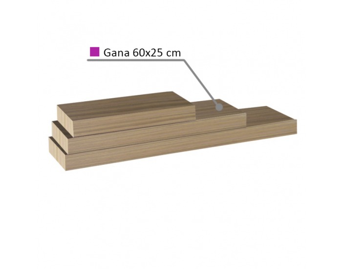Polica Gana 60x25 cm - dub pieskový