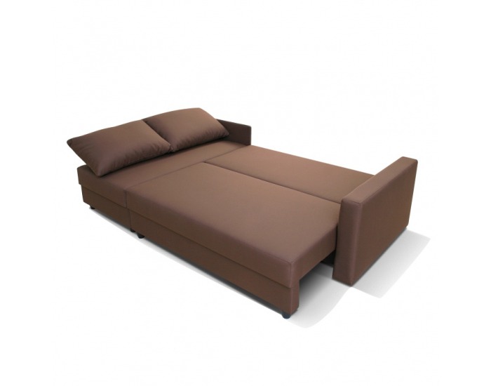 Rohová sedačka s rozkladom a úložným priestorom Evan L/P - hnedá
