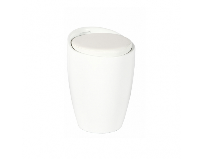 Taburetka s úložným priestorom Dalila - biela