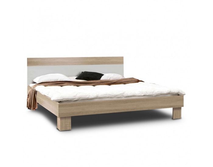 Posteľový rám Golden 160 - dub sonoma / biela
