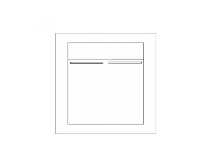 Šatníková skriňa Golden 2D - dub sonoma / biela