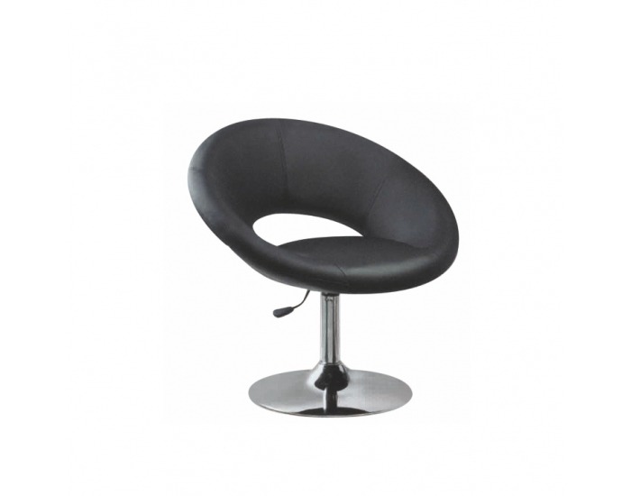 Barová stolička Agap - čierna / chróm