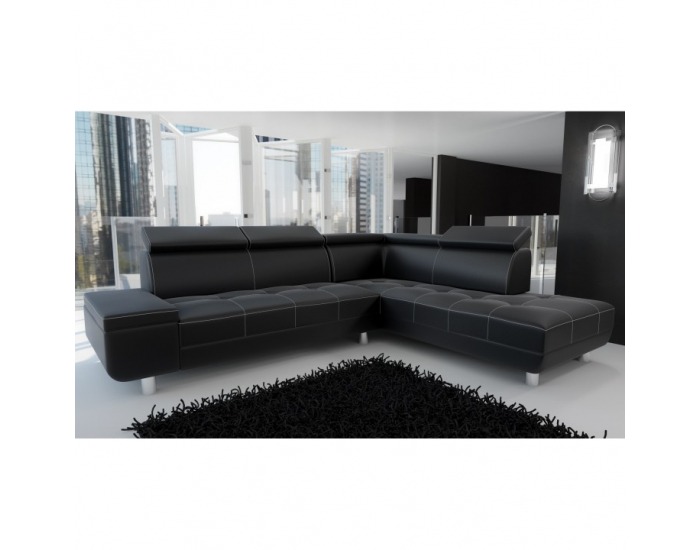 Rohová sedačka Taurus P - čierna