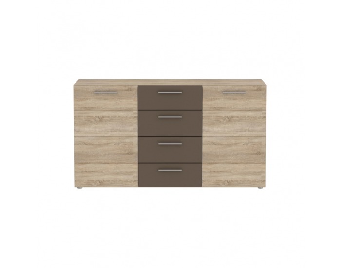 Dvojdverová komoda Chamion 26 - dub sonoma / kakao