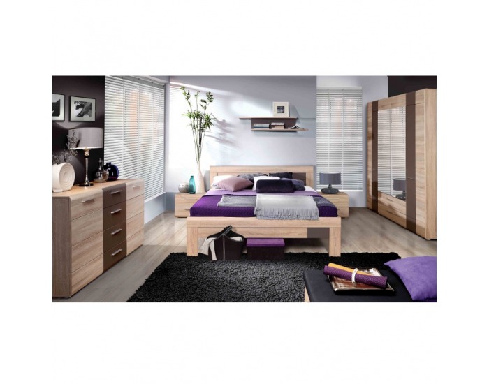 Jednolôžková posteľ Chamion 90 - dub sonoma / kakao