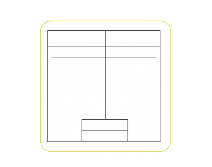 Šatníková skriňa so zrkadlom Chamion 84 4D - dub sonoma / kakao