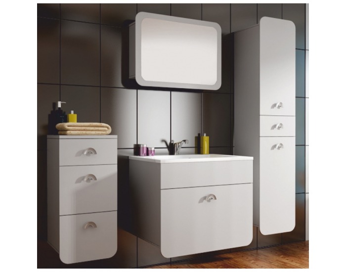 Kúpeľňová skrinka na stenu Dominika 35RO TR11 - biela