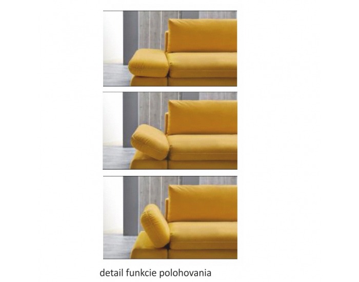 Rohová sedačka s rozkladom a úložným priestorom Sylt L/P - horčicová