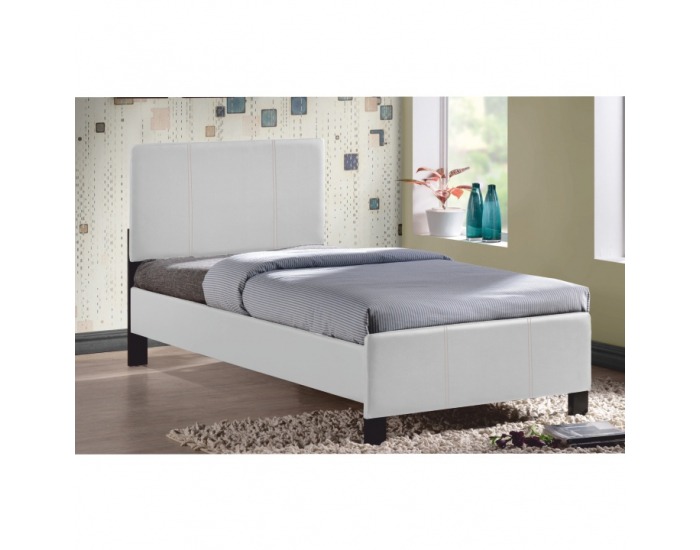 Čalúnená jednolôžková posteľ s roštom Arkona 90 - biela