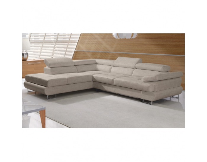 Rohová sedačka Buton P L - svetlohnedá melírovaná