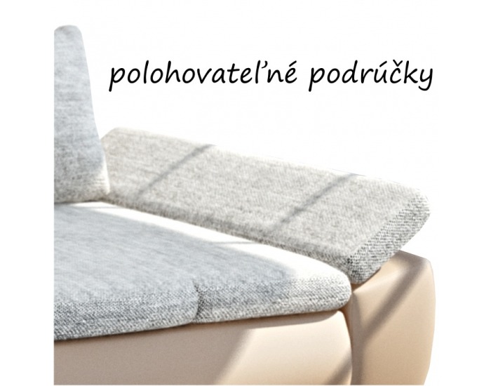 Rohová sedačka s rozkladom Karma L - hnedá / sivohnedá