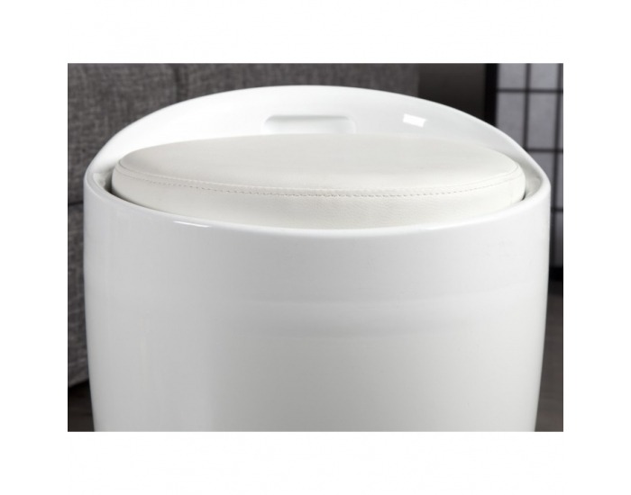 Taburetka s úložným priestorom Dalila - biela