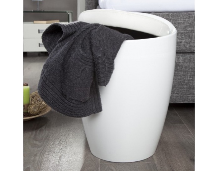 Taburetka s úložným priestorom Dalila - biela