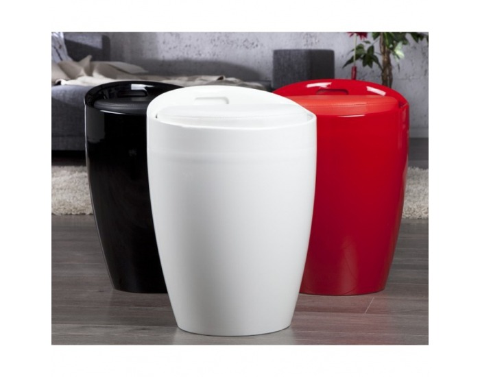 Taburetka s úložným priestorom Dalila - červená