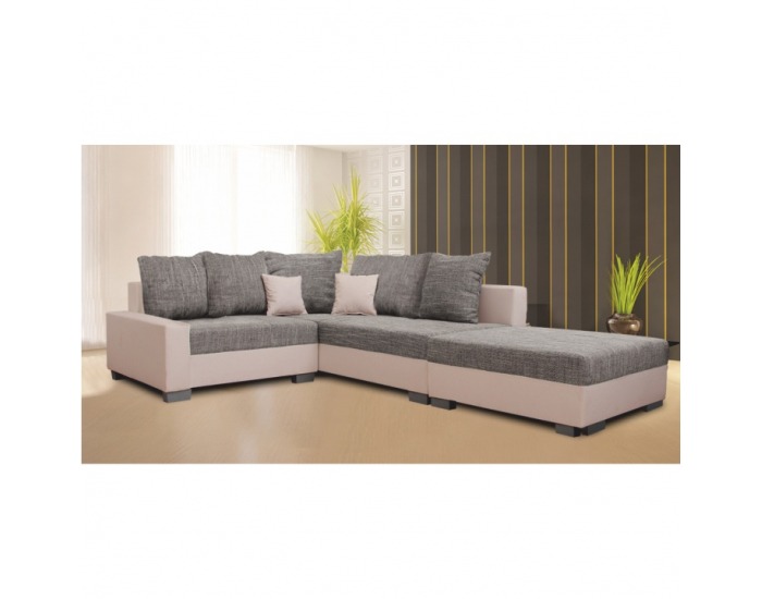 Rohová sedačka Ida P - béžová / sivobéžová melírovaná