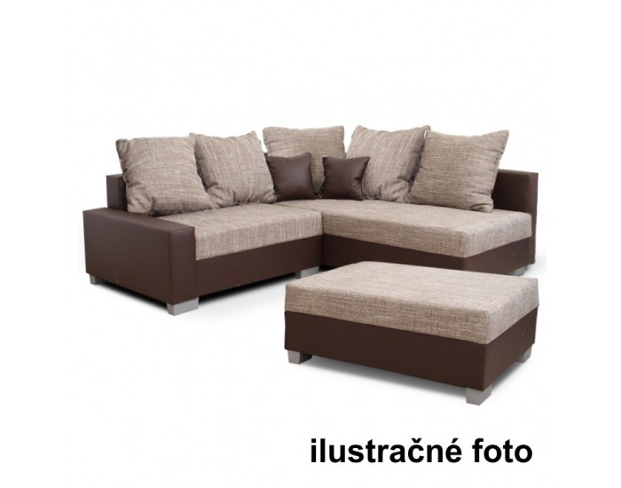 Rohová sedačka Ida P - béžová / sivobéžová melírovaná