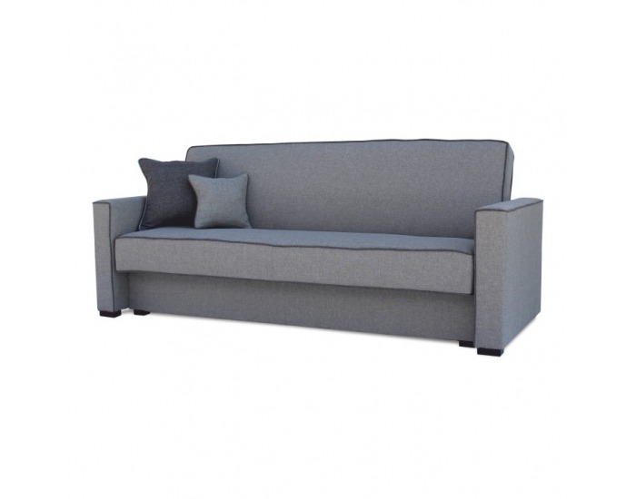 Rozkladacia pohovka s úložným priestorom Lumia - sivá / tmavosivá