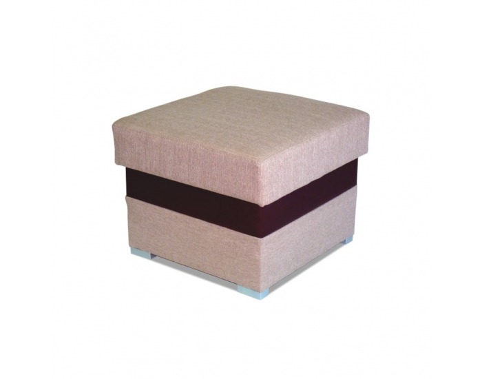 Taburetka s úložným priestorom Rosana - svetlohnedá / čokoládová