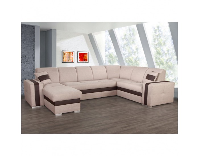 Taburetka s úložným priestorom Rosana - svetlohnedá / čokoládová