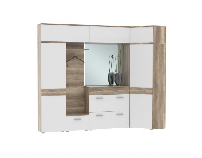 Zrkadlo na stenu Mariana MX 10 - dub canyon / biela