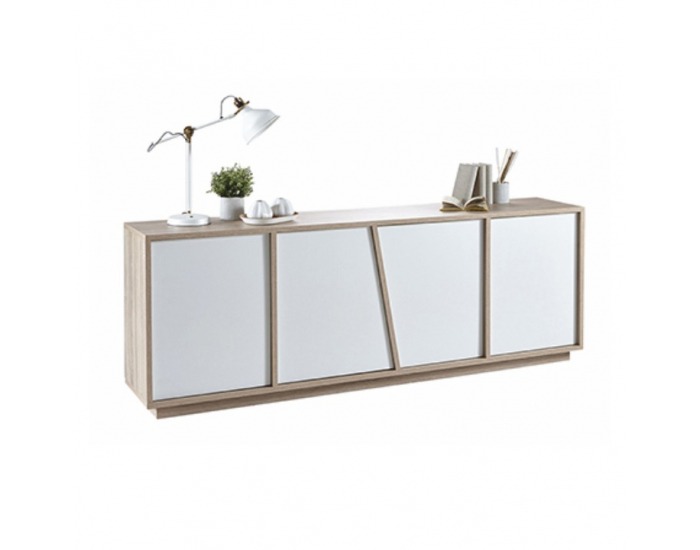 Štvordverová komoda Natura 223488 - dub sonoma / biela