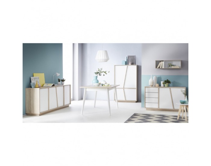 Štvordverová komoda Natura 223488 - dub sonoma / biela