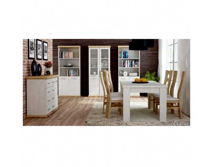 Zrkadlo na stenu Katy K-14 - dub biely / dub zlatý