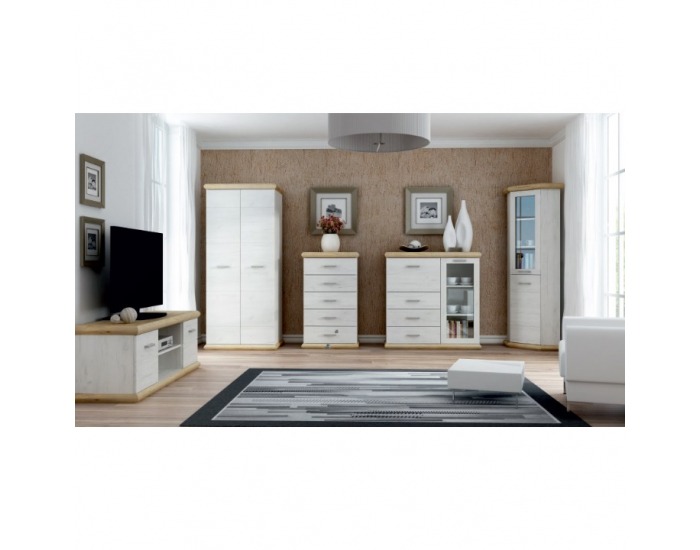 Zrkadlo na stenu Katy K-14 - dub biely / dub zlatý