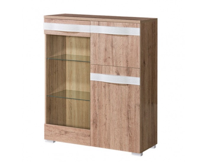 Vitrína Rovin R-05 - san remo / biela