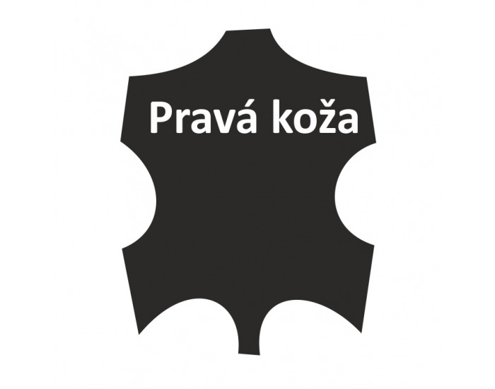 Kožená rohová sedačka s rozkladom Trek RV L - čierna