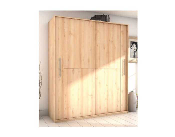 Šatníková skriňa s posuvnými dverami Rombo CO-18 2D - buk iconic