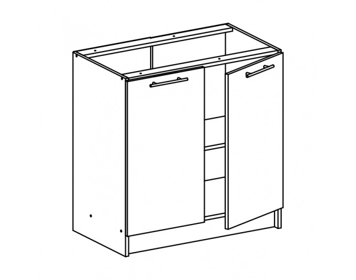Dolná kuchynská skrinka Fabiana S-80 - dub sonoma / biela