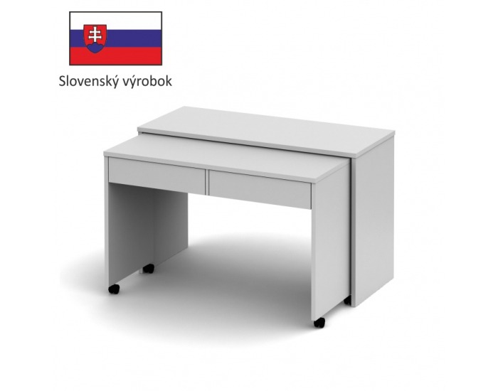 Rozkladací PC stolík Versal New - biela