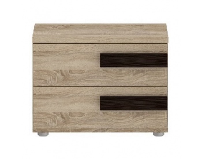 Nočný stolík Lotos 2 - dub sonoma / wenge