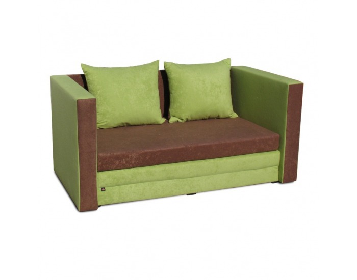 Rozkladacia pohovka Katarina New - zelená / hnedá